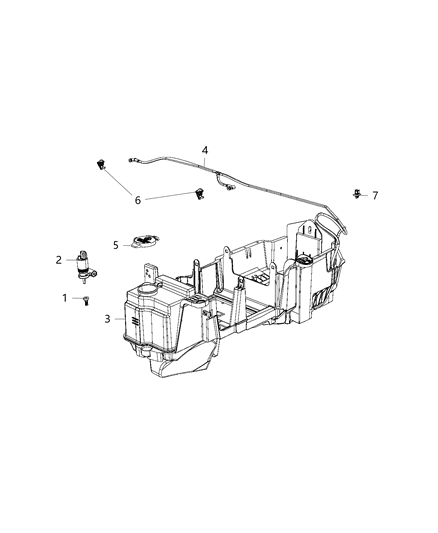 2018 Jeep Wrangler JK (Previous-generation) Front Washer System Diagram 2 - Thumbnail
