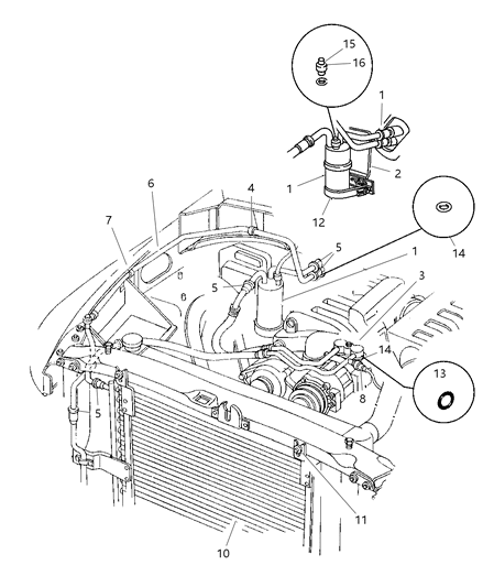 1997 Dodge Ram 2500 Condenser Diagram for 55055592