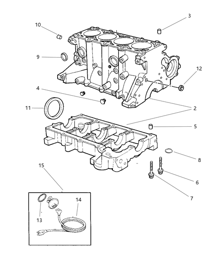 1998 Dodge Neon Cylinder Block Diagram 2 - Thumbnail