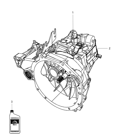 2009 Jeep Compass Transmission / Transaxle Assembly of Manual Transmission Diagram 2 - Thumbnail