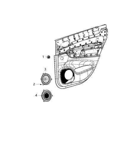 2021 Dodge Durango Speakers, Door Diagram 2 - Thumbnail