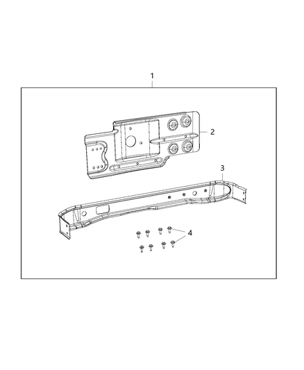 2017 Ram 1500 Plate Kit, Skid Diagram 3 - Thumbnail
