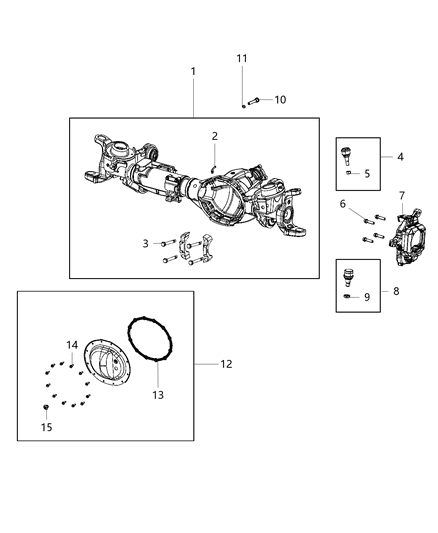 2020 Ram 3500 Cab Chassis Axle Housing And Vent, Front Diagram