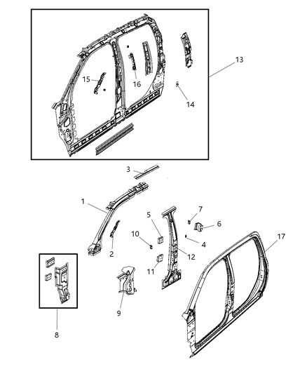 2014 Ram 3500 Cab Chassis Front Aperture Panel Diagram 1 - Thumbnail