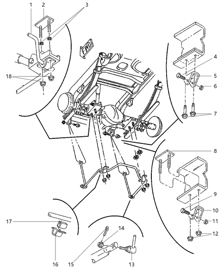 1999 Dodge Ram 2500 Stabilizer Bar Bushing Diagram for 52038843