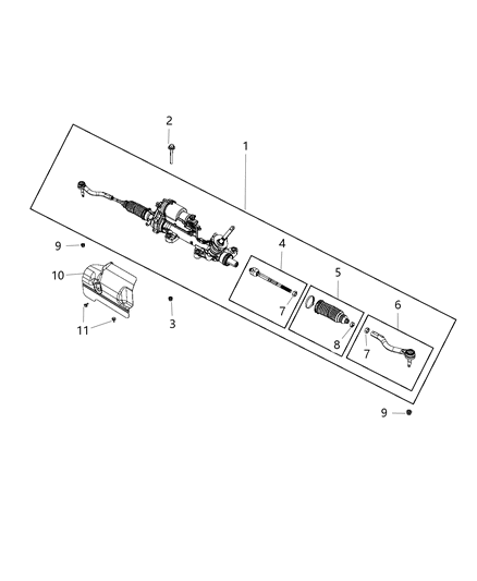 2019 Chrysler Pacifica Nut Engine Mount M12X1.75 Steering Gear To Crossmember Diagram for 6509143AA