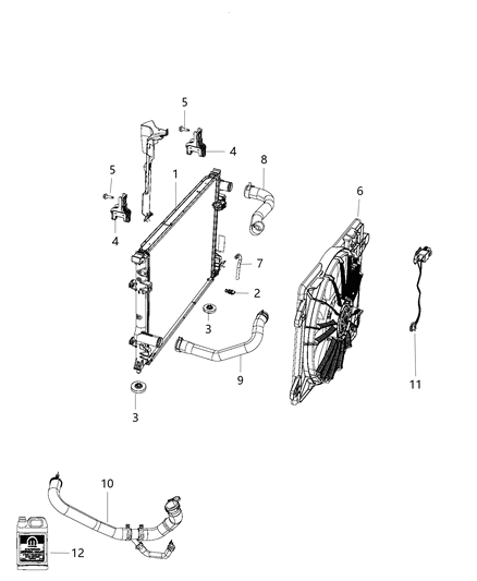 2016 Dodge Charger Radiator & Related Parts Diagram 3 - Thumbnail