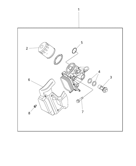 2016 Jeep Renegade Engine Oil Filter & Housing / Cooler Diagram 2 - Thumbnail