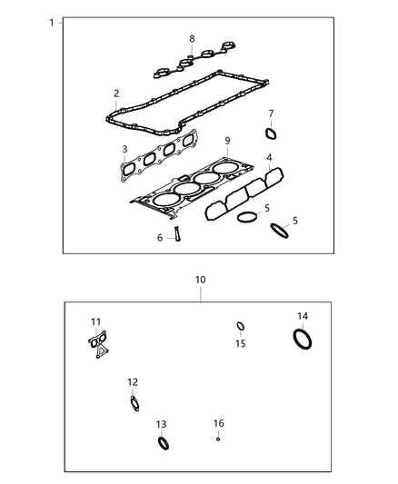 2017 Dodge Journey Engine Gasket / Install Kits Diagram 2 - Thumbnail
