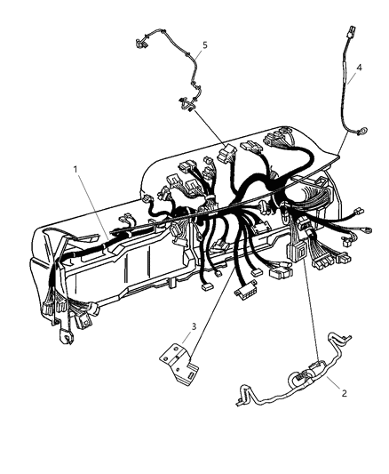 2007 Dodge Ram 2500 Wiring Instrument Panel Diagram for 56055712AC
