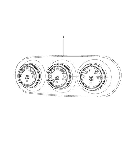 2017 Jeep Renegade Control A/C And Heater Diagram for 6FH09LXHAA