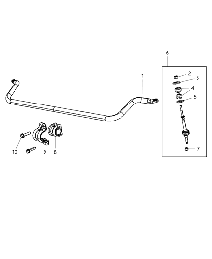 2011 Ram 2500 Front Stabilizer Bar Diagram 1 - Thumbnail