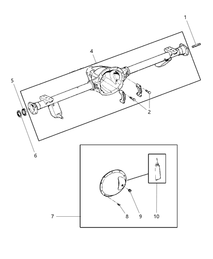 2006 Jeep Wrangler Housing - Rear Axle Diagram 1 - Thumbnail