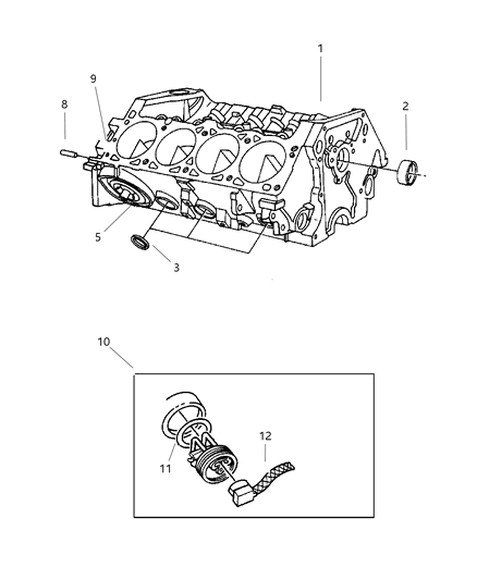 1999 Dodge Durango Cylinder Block Diagram 3 - Thumbnail