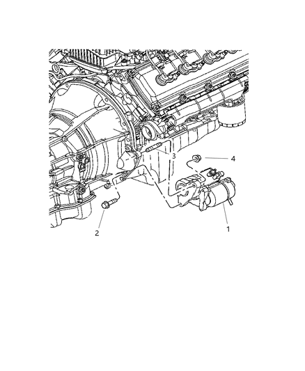 2005 Dodge Durango Starter & Mounting Diagram 2 - Thumbnail