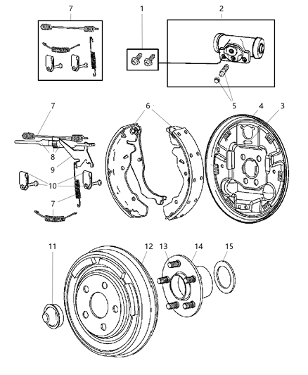 2009 Chrysler PT Cruiser Wheel Stud, Rear Diagram for 5204272AB