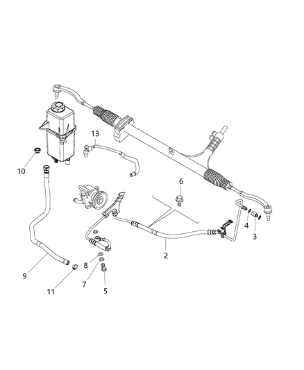 2020 Ram ProMaster 2500 Power Steering Hoses Diagram 1 - Thumbnail