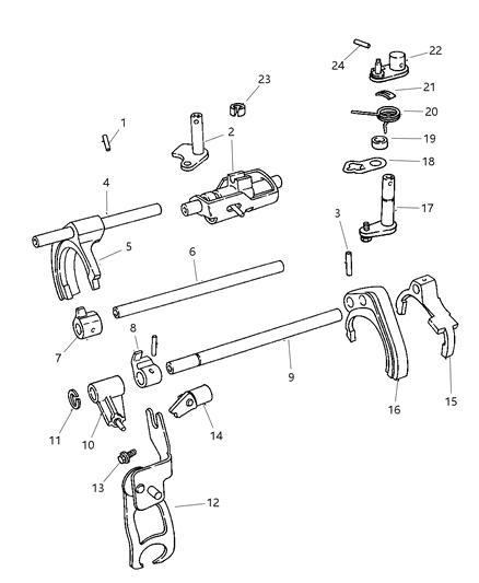 2010 Dodge Journey Shift Forks & Rails Diagram 2 - Thumbnail