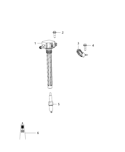 2018 Jeep Cherokee Spark Plugs, Ignition Coil Diagram 2 - Thumbnail