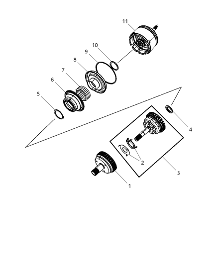 2010 Jeep Wrangler Input Clutch Assembly Diagram 1 - Thumbnail
