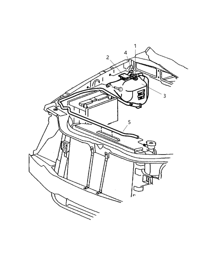 2003 Jeep Grand Cherokee Recovery Tank Diagram for 52079461AB