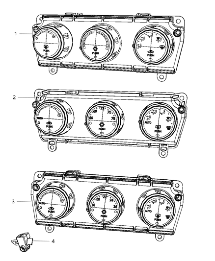 2011 Dodge Nitro Control A/C And Heater Diagram for 55111943AD
