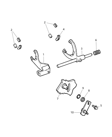 2002 Jeep Liberty Forks & Rail Diagram 1 - Thumbnail