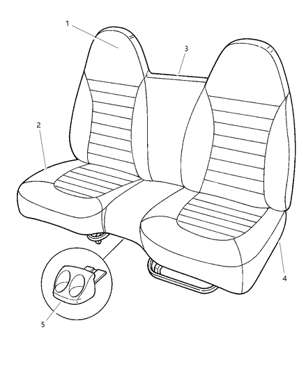 1998 Dodge Dakota Front Seat Diagram 1 - Thumbnail