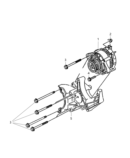 2002 Dodge Ram 3500 Regular Cab Alternator & Mounting Diagram 3 - Thumbnail