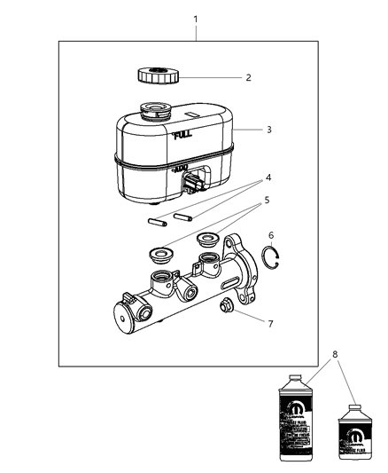 2011 Ram 2500 Brake Master Cylinder Diagram 1 - Thumbnail