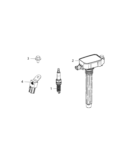 2021 Jeep Wrangler Spark Plugs, Ignition Wires, Ignition Coil And Capacitors Diagram 3 - Thumbnail