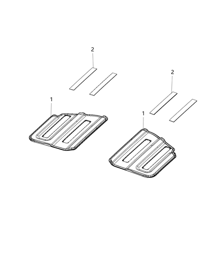 2018 Jeep Wrangler All-new Model Headliner Front Diagram
