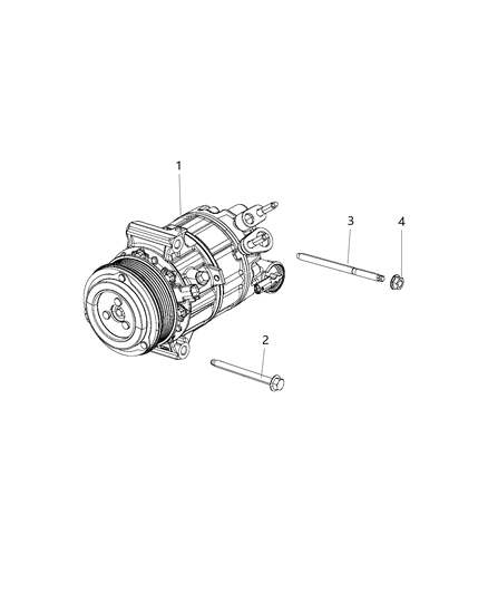 2018 Jeep Wrangler All-new Model A/C Compressor Mounting Diagram 1 - Thumbnail