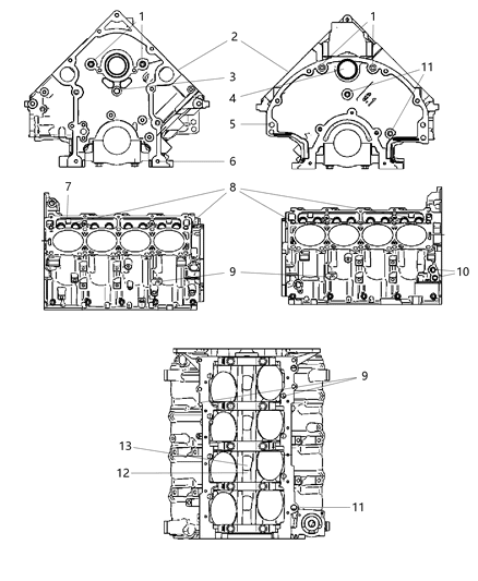 2007 Jeep Grand Cherokee Cylinder Block & Hardware Diagram 5 - Thumbnail