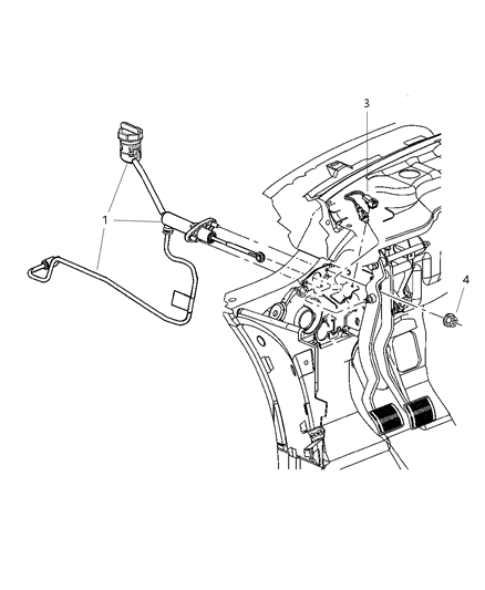 2002 Dodge Stratus Sedan Controls, Hydraulic Clutch Diagram 1 - Thumbnail