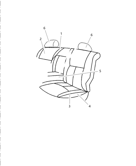 1997 Chrysler LHS Cover Rear Seat Cushion Diagram for QB44SAZ