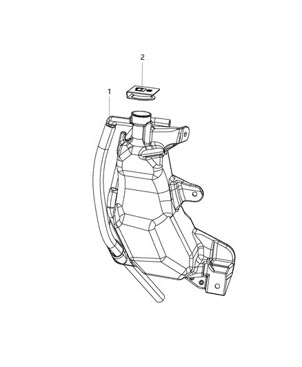 2020 Dodge Durango Coolant Recovery Bottle Diagram 2 - Thumbnail