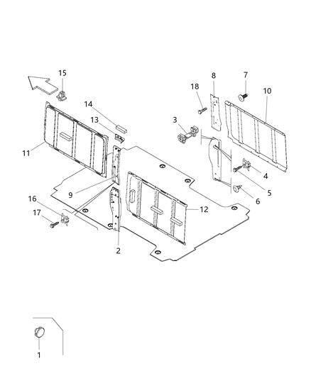 2016 Ram ProMaster 2500 Upper Cargo Trim Covers Diagram 3 - Thumbnail