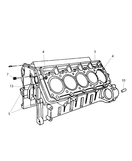 2004 Dodge Ram 2500 Gasket Package Engine Lower Diagram for 5086535AC