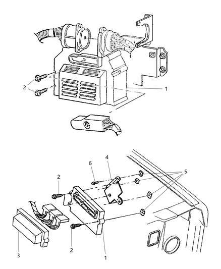 2000 Jeep Cherokee Module Powertrain Control Diagram for 56041639AD