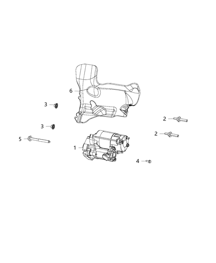 2017 Dodge Challenger Starter & Related Parts Diagram 3 - Thumbnail