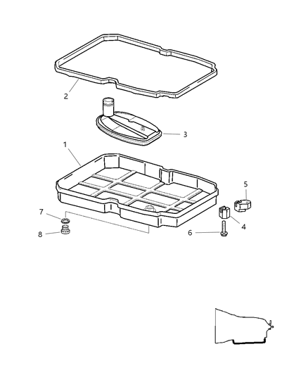 2006 Chrysler Crossfire Oil Pan, Gasket & Filter Diagram 2 - Thumbnail