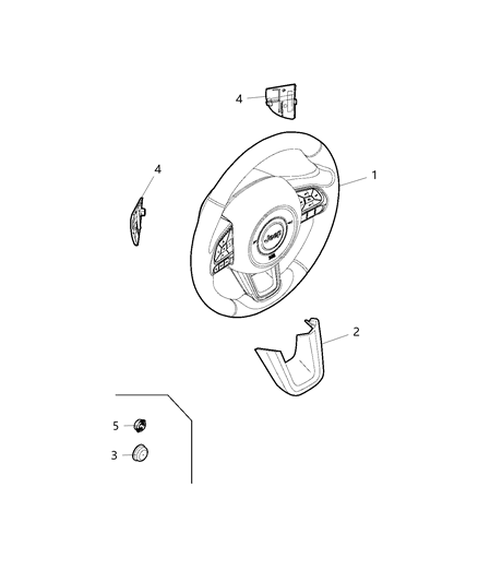 2020 Jeep Renegade Wheel Steering Diagram for 6XU59LXHAA