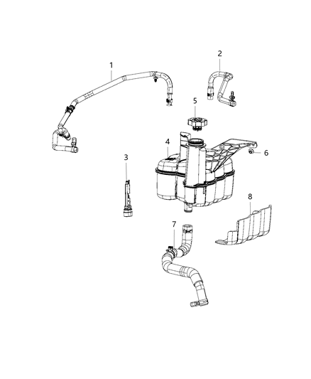 2017 Ram 2500 Bottle Coolant Recovery Diagram for 68166475AC
