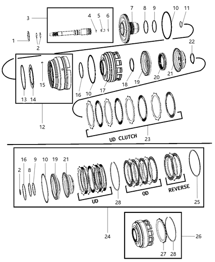 2008 Jeep Commander Input Clutch Assembly Diagram 1 - Thumbnail