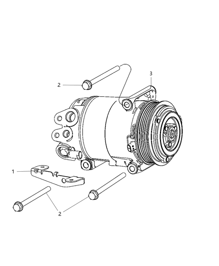 2016 Dodge Dart A/C Compressor Mounting Diagram 1 - Thumbnail