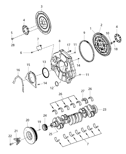 2008 Dodge Ram 2500 Ring Gear Diagram for 4429903