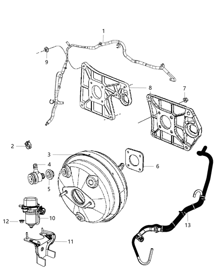 2012 Jeep Wrangler Hose Vacuum Diagram for 4581497AA