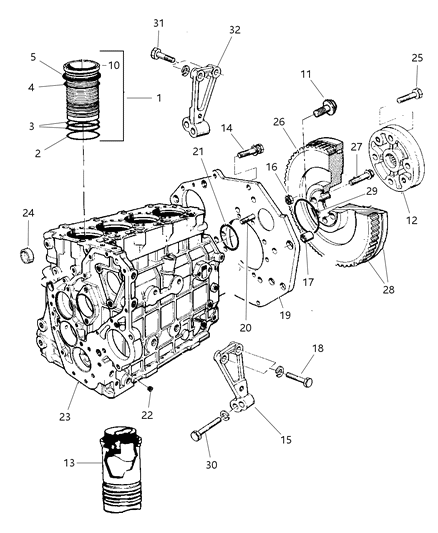 2000 Jeep Cherokee Cylinder Block Diagram 1 - Thumbnail