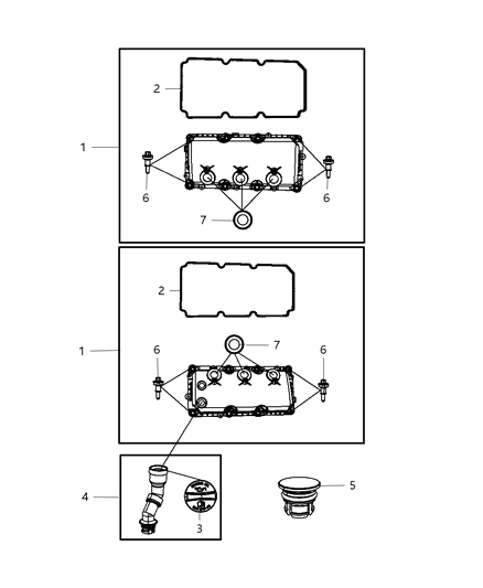 2008 Dodge Nitro Cylinder Head & Cover Diagram 6 - Thumbnail